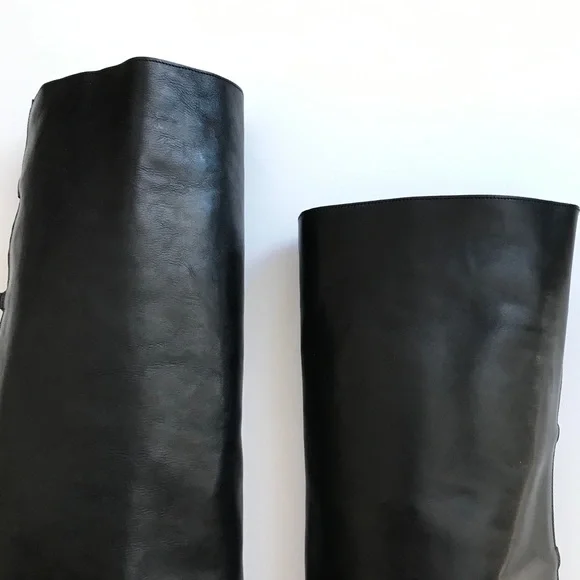 Hollywould Ellie Leather Ankle & Knee High Chain Leather Boots Black EU 39 NIB - Picture 7 of 16